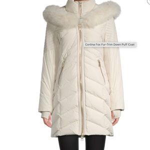 NICOLE BENISTI Cortina Fox Fur-Trim Down Puff Coat Jacket